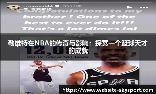 勒维特在NBA的传奇与影响：探索一个篮球天才的成就
